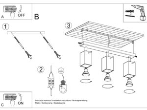 miniaturka Plafon Stalowy Styl Industrialny MELIA 3
