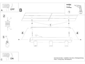 miniaturka Plafon Styl Loftowy Sirius 3