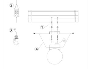 miniaturka Plafon w Formie Kuli Dodatek Dekoracyjny YUCCA 1