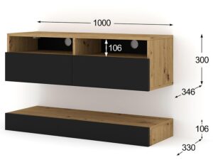 miniaturka Szafka RTV Elsa Wisząca 100 cm
