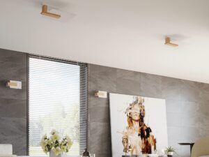 miniaturka Przytulny Kinkiet z Drewna i Szkła LIVORNO