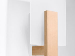 miniaturka Przytulny Kinkiet z Drewna i Szkła LIVORNO