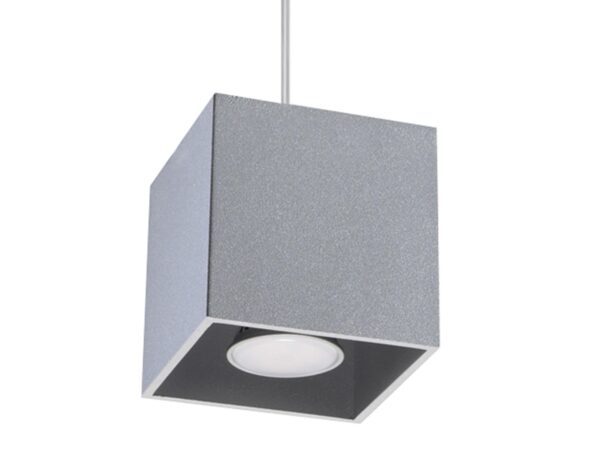 ampa wisząca szara kostka LED, do nowoczesnych wnętrz