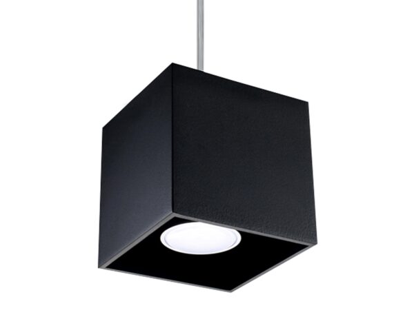 Nowoczesna lampa czarna LED o geometrycznym kształcie