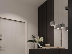 miniaturka QUARK 1 Lampa Wisząca w Tonacjach Czerni Szarości i Bieli