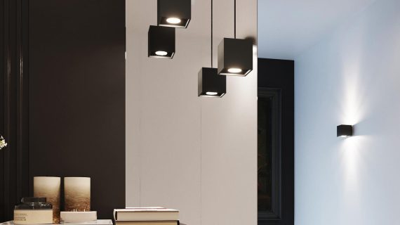 miniaturka QUARK 1 Lampa Wisząca w Tonacjach Czerni Szarości i Bieli