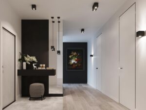 miniaturka QUARK 1 Lampa Wisząca w Tonacjach Czerni Szarości i Bieli