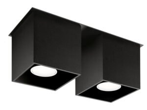 QUARK 2 Stylowy Plafon w Czerni Szarości i Bieli