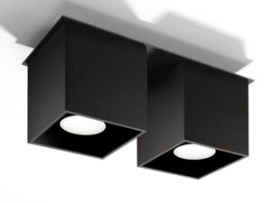 miniaturka QUARK 2 Stylowy Plafon w Czerni Szarości i Bieli