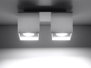 miniaturka QUARK 2 Stylowy Plafon w Czerni Szarości i Bieli