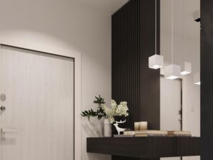 miniaturka QUARK 2 Stylowy Plafon w Czerni Szarości i Bieli