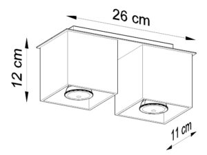 miniaturka QUARK 2 Stylowy Plafon w Czerni Szarości i Bieli