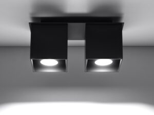 miniaturka QUARK 2 Stylowy Plafon w Czerni Szarości i Bieli