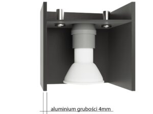 miniaturka QUARK 2 Stylowy Plafon w Czerni Szarości i Bieli