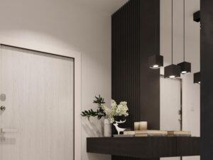 miniaturka QUARK 2 Stylowy Plafon w Czerni Szarości i Bieli