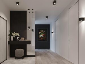 miniaturka QUARK 2 Stylowy Plafon w Czerni Szarości i Bieli