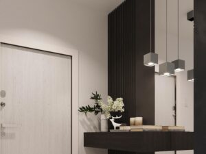 miniaturka QUARK 2 Stylowy Plafon w Czerni Szarości i Bieli