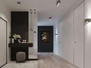 miniaturka QUARK 2 Stylowy Plafon w Czerni Szarości i Bieli