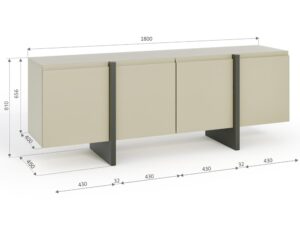 miniaturka Subtelna Komoda Crown do Wystroju Pokoju