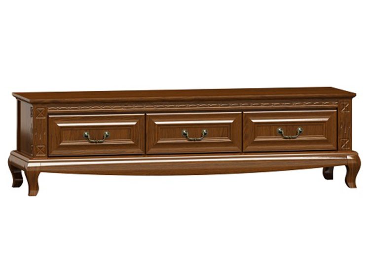 Panel dekoracyjny z szufladami do szafki RTV w stylu klasycznym