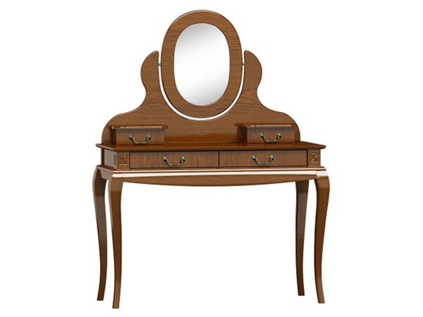 Toaletka z lustrem i giętymi nogami w stylu francuskim