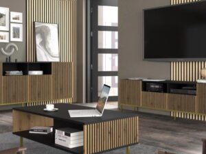 miniaturka Minimalistyczny Stolik Kawowy Navia z Półkami