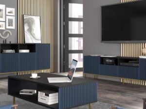 miniaturka Minimalistyczny Stolik Kawowy Navia z Półkami