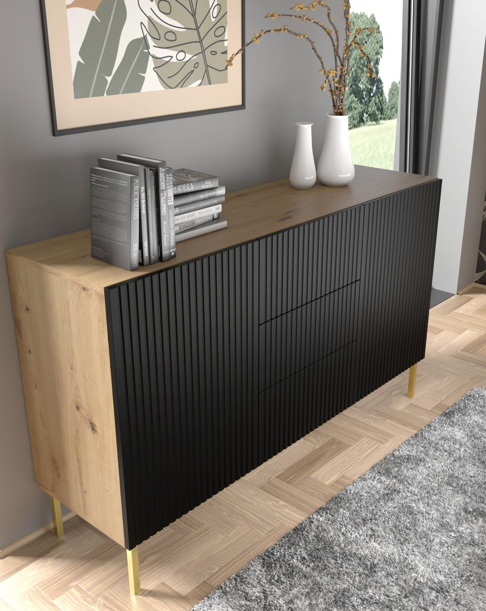 Komoda Navia z Eleganckimi Nóżkami Szpilkami - obrazek 15