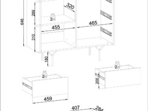 miniaturka Komoda Kruk Frezowany Front 3D Nowoczesność