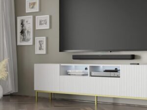 miniaturka Szafka RTV Navia 200 cm z Podwójną Półką Przestronna