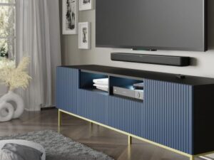 miniaturka Szafka RTV Navia 200 cm z Podwójną Półką Przestronna