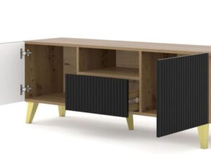 miniaturka Szafka RTV Navia z Ozdobnymi Nóżkami Klasyczna