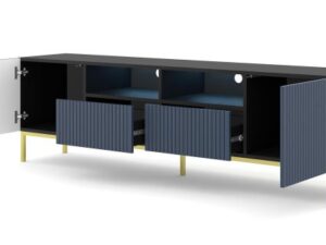 miniaturka Szafka RTV Navia 200 cm z Podwójną Półką Przestronna