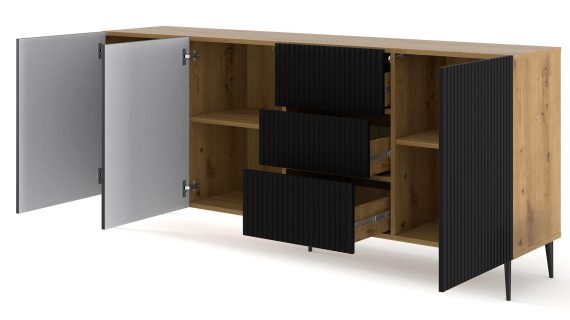 miniaturka Duża Komoda Navia 200 cm z Nóżkami Szpilkami