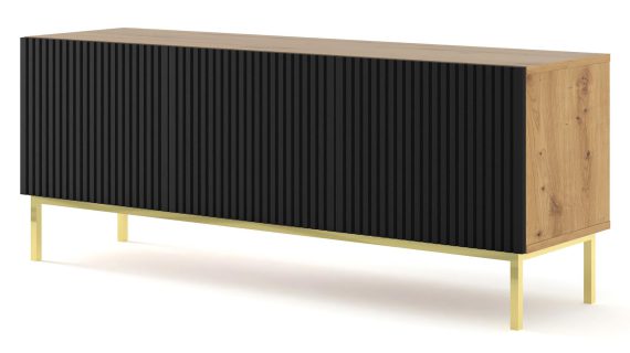 Szafka RTV Navia 150 cm z Frezowanymi Frontami - obrazek 6