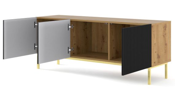 Szafka RTV Navia 150 cm z Frezowanymi Frontami - obrazek 7