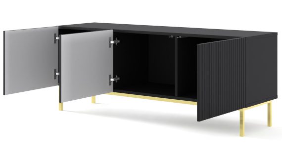 Szafka RTV Navia 150 cm z Frezowanymi Frontami - obrazek 11