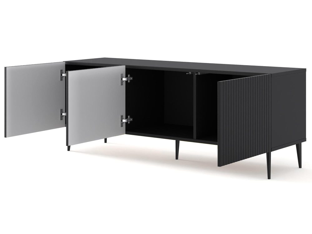 Szafka RTV Navia 150 cm z Frezowanymi Frontami - obrazek 12