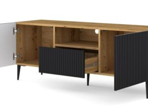 miniaturka Szafka RTV Navia z Ozdobnymi Nóżkami Klasyczna