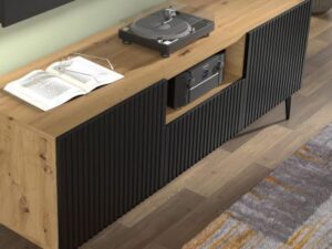 miniaturka Szafka RTV Navia z Ozdobnymi Nóżkami Klasyczna