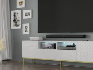 miniaturka Szafka RTV Navia 200 cm z Ozdobnymi Frontami Elegancka