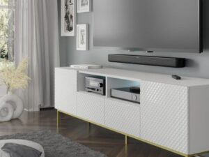 miniaturka Szafka RTV Navia 200 cm z Ozdobnymi Frontami Elegancka