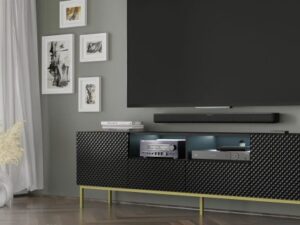 miniaturka Szafka RTV Navia 200 cm z Ozdobnymi Frontami Elegancka