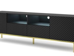 miniaturka Szafka RTV Navia 200 cm z Ozdobnymi Frontami Elegancka