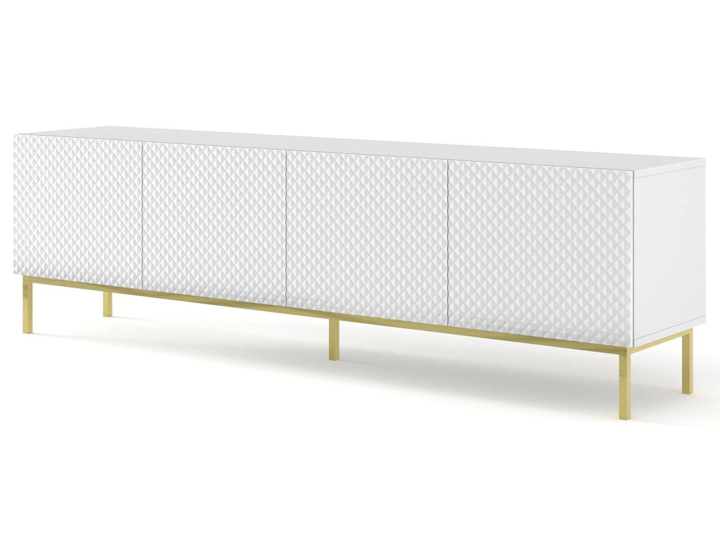 Przestronna Szafka RTV Navia na Ozdobnych Nóżkach