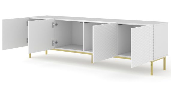 miniaturka Przestronna Szafka RTV Navia na Ozdobnych Nóżkach