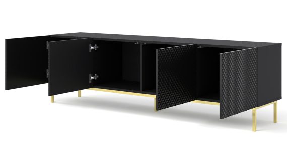 miniaturka Przestronna Szafka RTV Navia na Ozdobnych Nóżkach