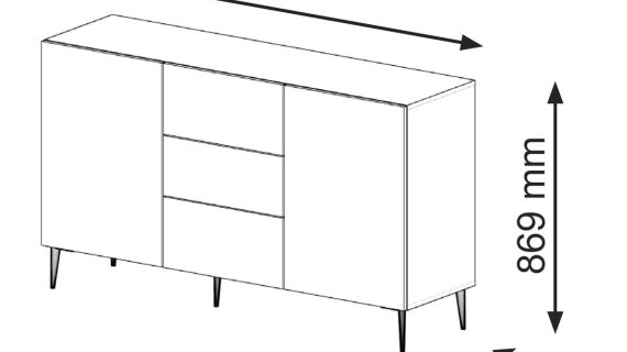 Komoda Navia z Eleganckimi Nóżkami Szpilkami - obrazek 14