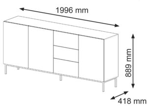 miniaturka Komoda Navia na Solidnych Nóżkach Rama