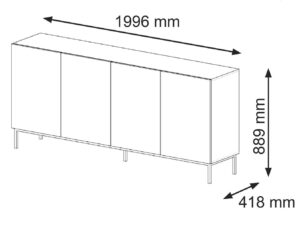 miniaturka Stylowa Szafka Pod TV Navia 200 cm